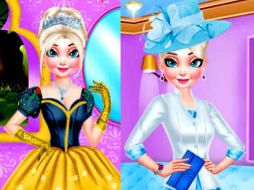 Makeover Royal Queen vs Modern Queen Dressup