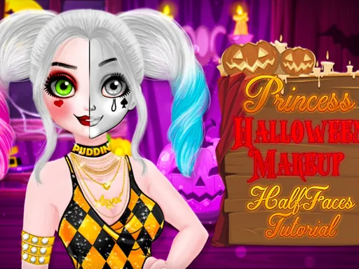 Princess Halloween Makeup HalfFaces Tutorial