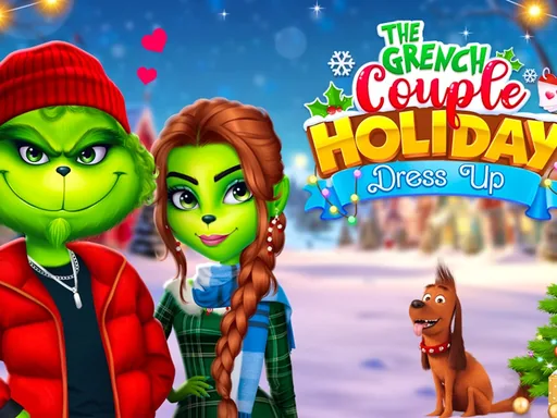 The Grinch Couple Holiday Dress Up